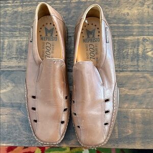 Mephisto Men's Brown Leather Slip-On Loafers or Sandals US 10.5